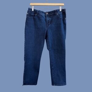 Women's Dark Blue SO SLIMMING by Chico's Denim Casual Jeans Size 1.5 (10/Medium)